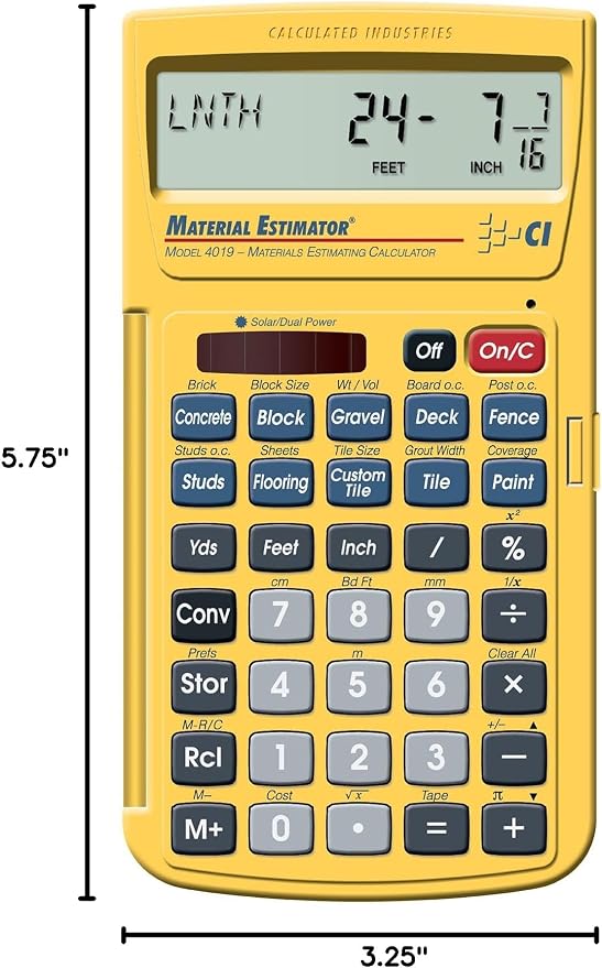 Calculated Industries 4019 Material Estimator Calculator | Finds Project - Image 9