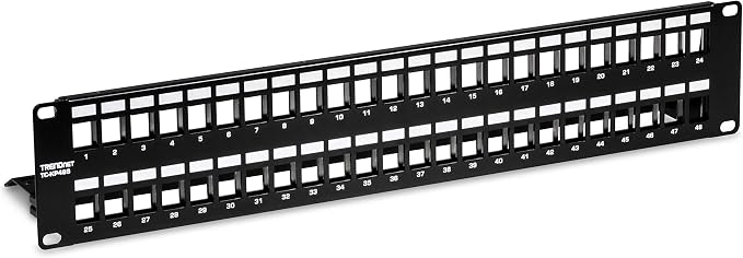 TRENDnet 48-Port Blank Keystone Shielded 2U HD Patch Panel, 2U 19” Metal - Image 8