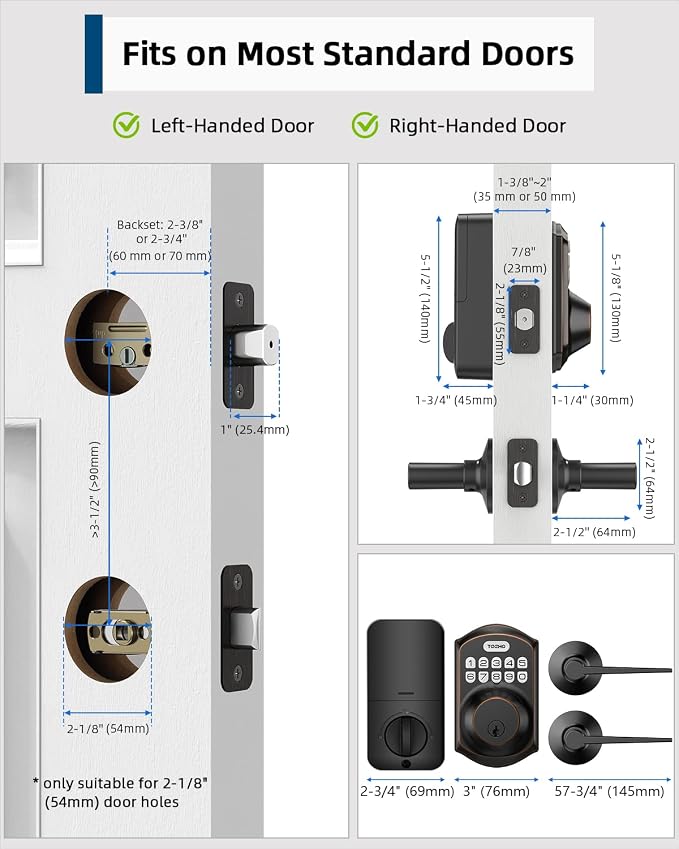 TEEHO TE001L Keyless Entry Door Lock - Image 6