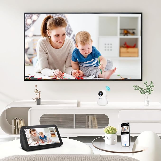 Hiseeu Indoor Security Camera, 2.4G/5G 5MP Pet Camera Baby Monitor, PTZ 360° - Image 6