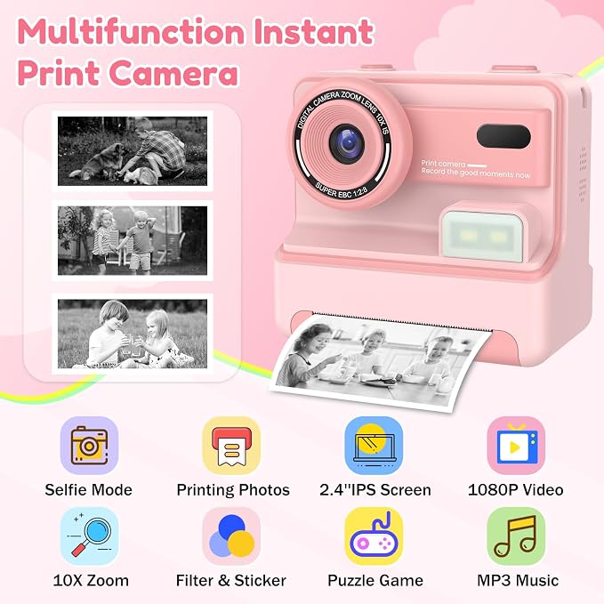 Kids Camera Instant Print, Christmas Birthday Gifts - Image 2
