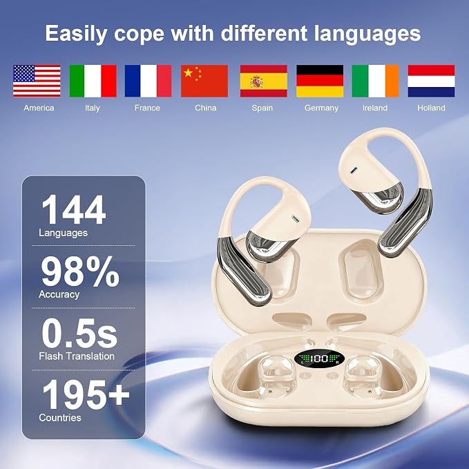 Open Bone Conduction Bluetooth Headphones, Ergonomic Ear Hook Design, Smart - Image 2