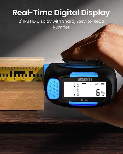 ACEGMET DT30 Digital Tape Measure, 131ft Laser&16ft Tape, ±1/16" Precision | - Image 3