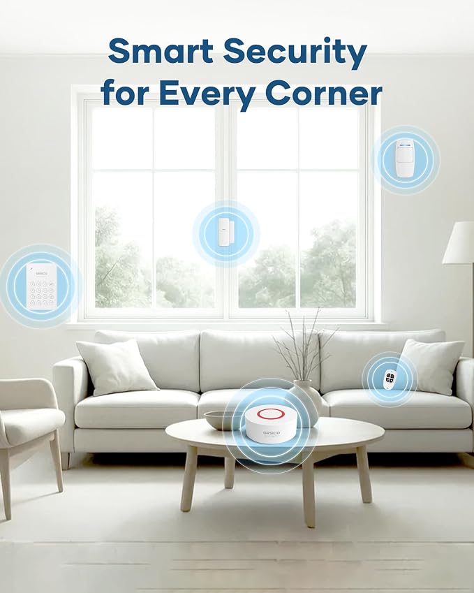 9-Piece Home Security System, WiFi Wireless Alarm System, 120dB Siren Alert - Image 9