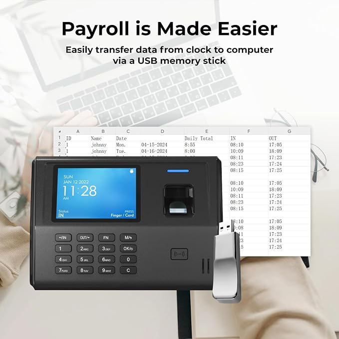 ANVIZ Time Clocks for Small Business Employees CX3 - Image 4