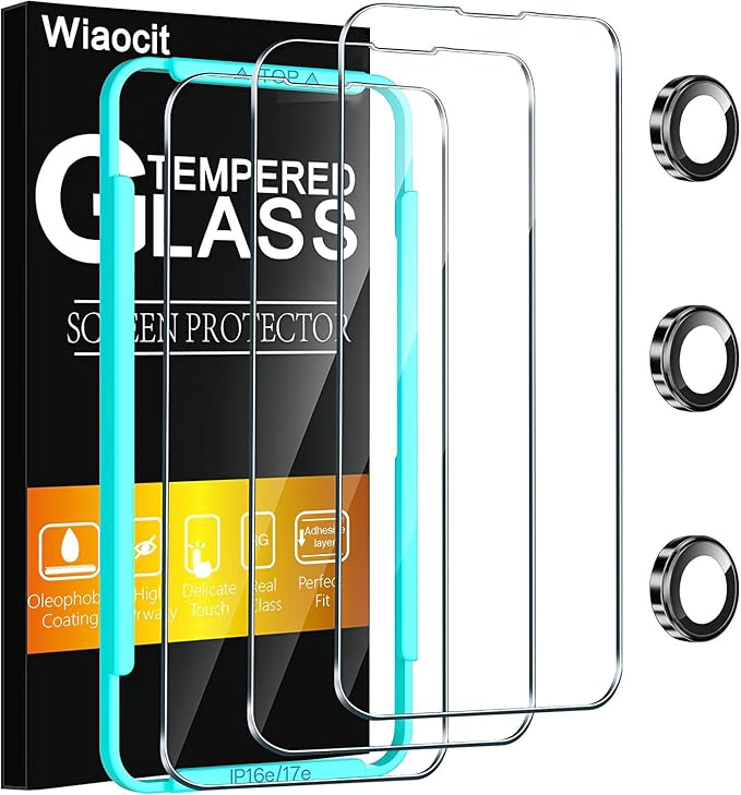 Wiaocit 3 Pack Tempered Glass Screen Protector by Wiaocit