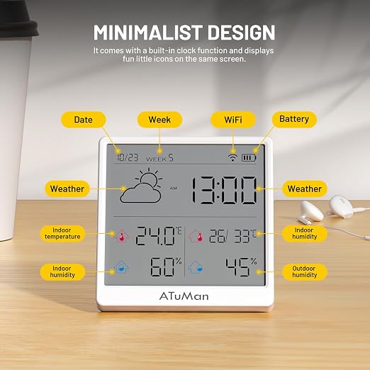 ATuMan TH3 Smart Thermometer Hygrometer - Image 4