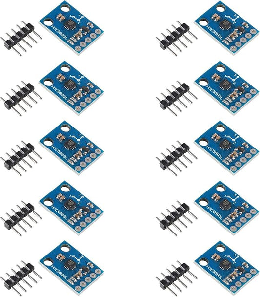 ACEIRMC 10pcs GY-273 QMC5883L 3-Axis Compass Magnetometer Sensor Board Module by ACEIRMC