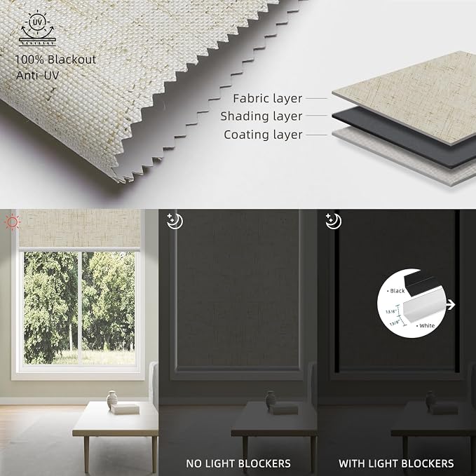 SmartWings Motorized 100% Blackout Shades Blinds, Custom Size, Cordless Window - Image 5
