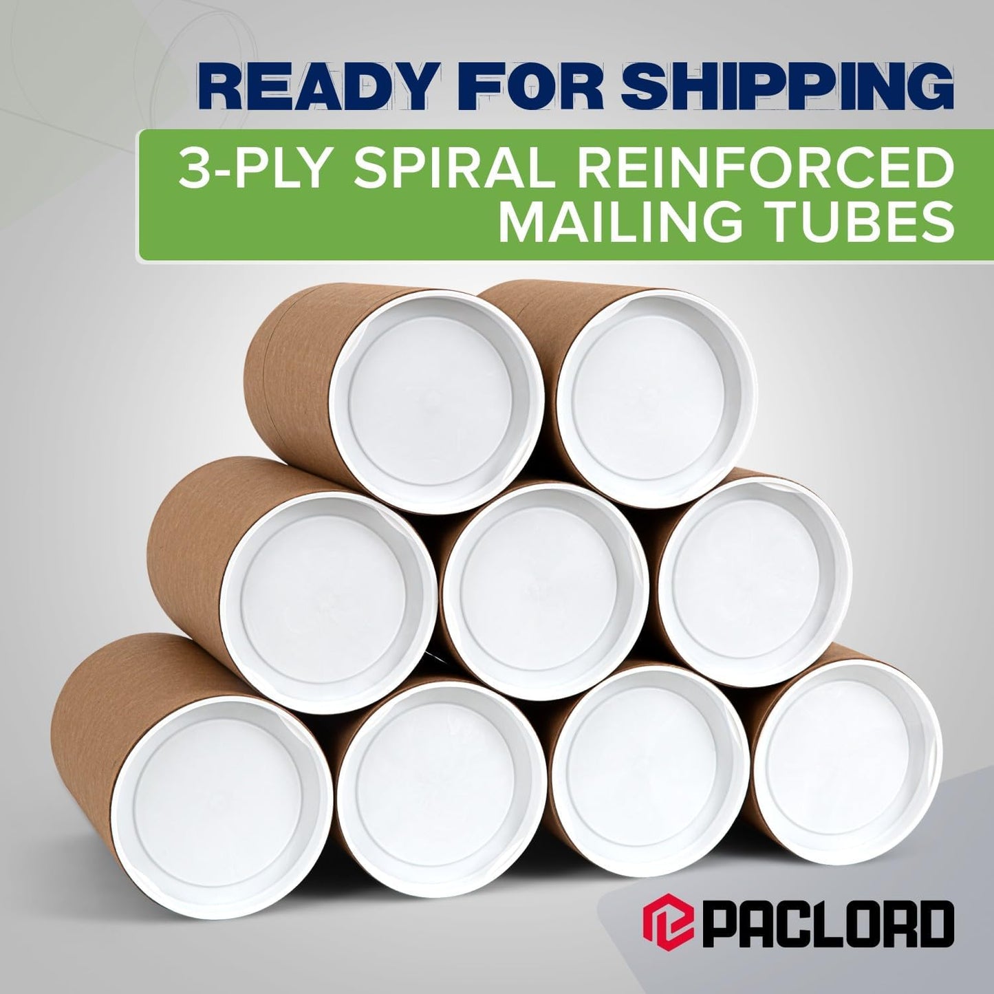 4" x 6" Reinforced Kraft Paper Mailing Tubes, Pack of 2 Tubes with 2 Caps Each – USPS Approved Poster Tube – Made in USA Cardboard Tube for Shipping and Storing Posters, Prints, Artwork, or Documents