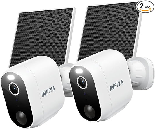 INFIYA Solar Camera Outdoor Wireless-2.4GHz Wi-Fi Outside Cameras by INFIYA