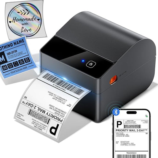 ASprink Bluetooth Shipping Label Printer 4x6, 2026 Upgraded Thermal Label by ASprink