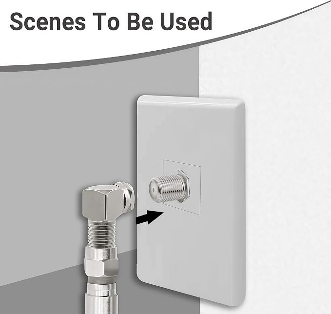 Right Angle Coaxial Connector, Wall Plate, Satellite Receiver - Image 6
