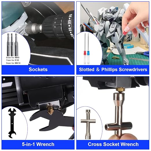 3D Printer Tool Kit, Removal Tools, Digital Caliper, Cutting Mat, Carrying Case - Image 5