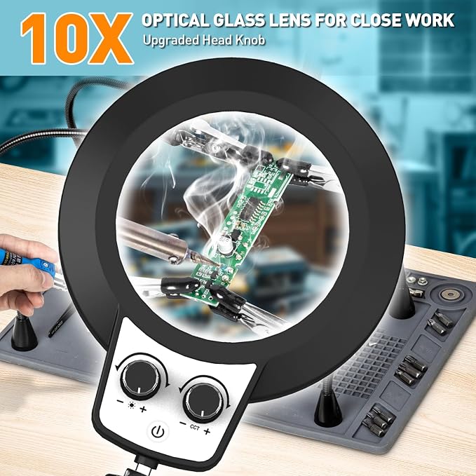 Helping Hands Soldering Station, 10X Magnifying Glass - Image 2