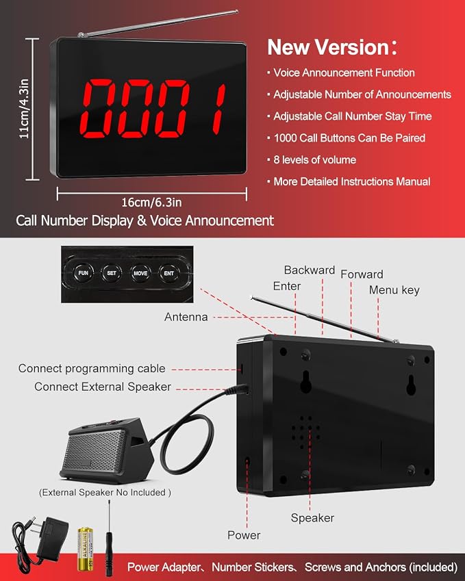 CallToU Wireless Calling System Caregiver Pager Call Button System - Image 7