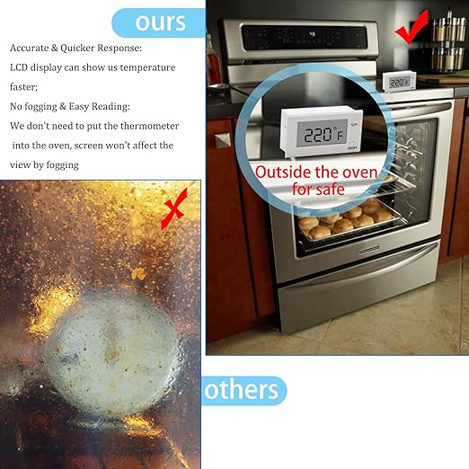 Digital Oven Thermometer with Probe Grill Meat Thermometer up to 572°F/300°C - Image 6