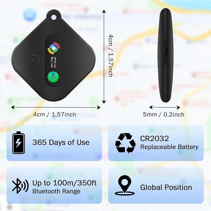 Dual System Bluetooth Tracker for iOS or Android-4 Packs, Compatible - Image 3