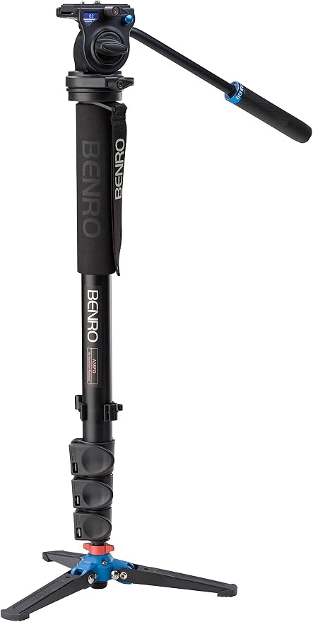 Benro Aluminum 3-Series Flip-Lock Video Monopod Kit w/ 3-Foot Articulating Base by Benro