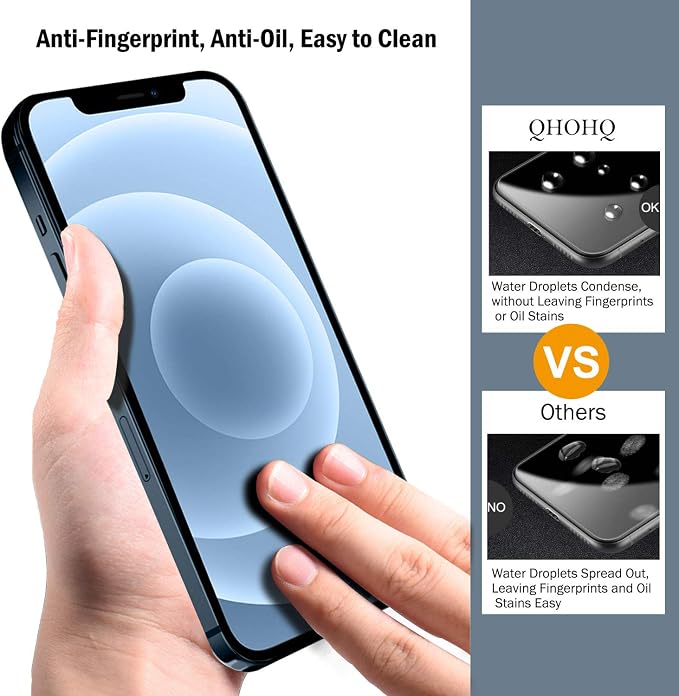 QHOHQ 3 Pack Screen Protector for iPhone 12 Pro Max 6.7" - Image 2