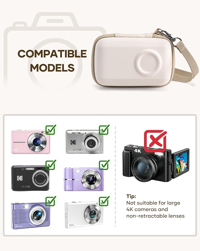 SQERO Digital Camera Case for KODAK PIXPRO FZ45 FZ55 & CAMKORY 1080P - Image 2