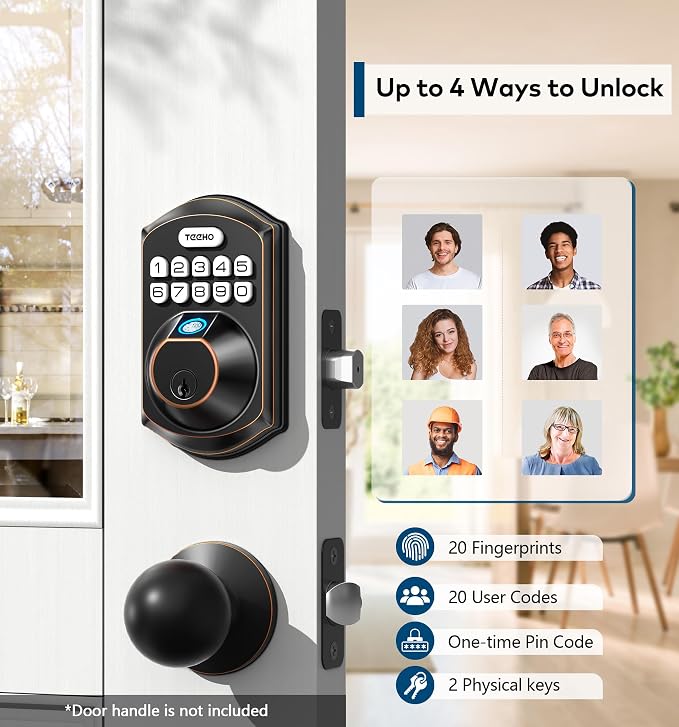 TEEHO TE002 Fingerprint Door Lock - Image 2