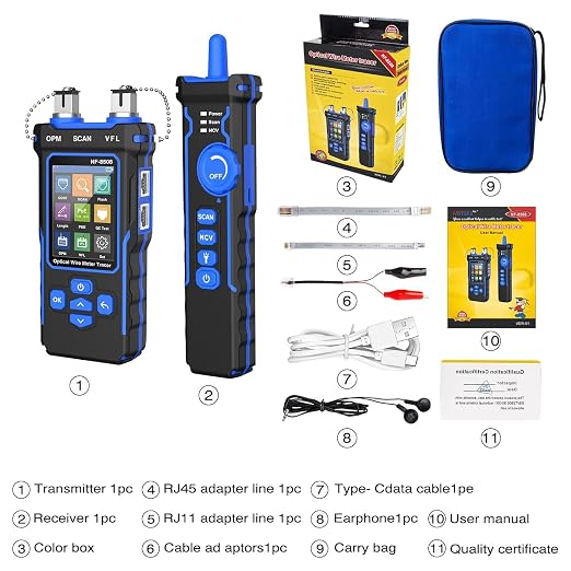 Network Cable Tester with Optical Power Meter, CAT5 CAT6 Ethernet Tester with - Image 6