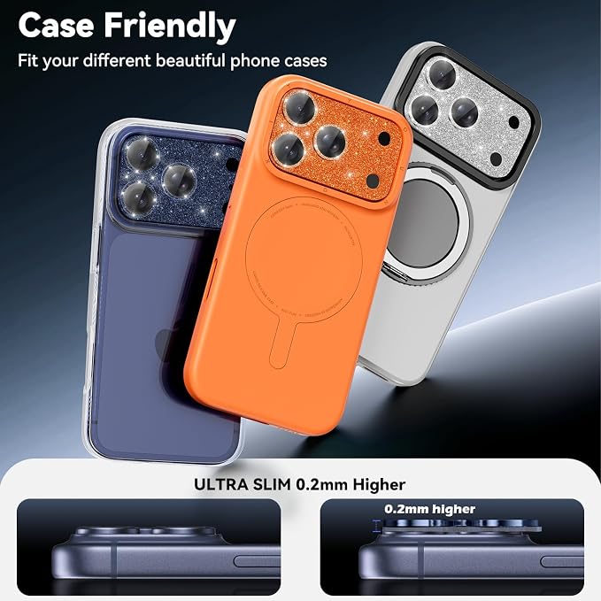 imluckies Compatible with iPhone 17 Pro Max Camera Lens Protector Bling - Image 6