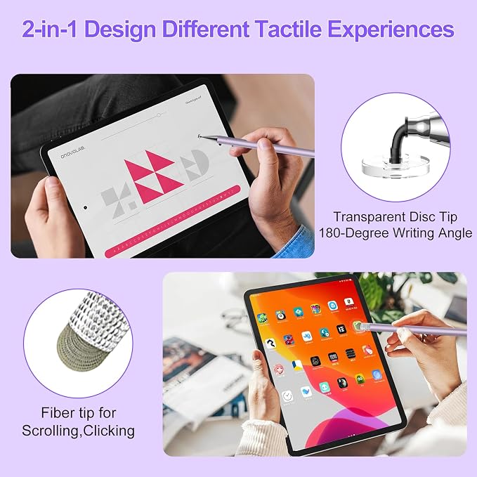 Stylus, Stylus Pen for Touchscreen, 2-in-1 Tip for Nintendo Switch | Disc & - Image 2