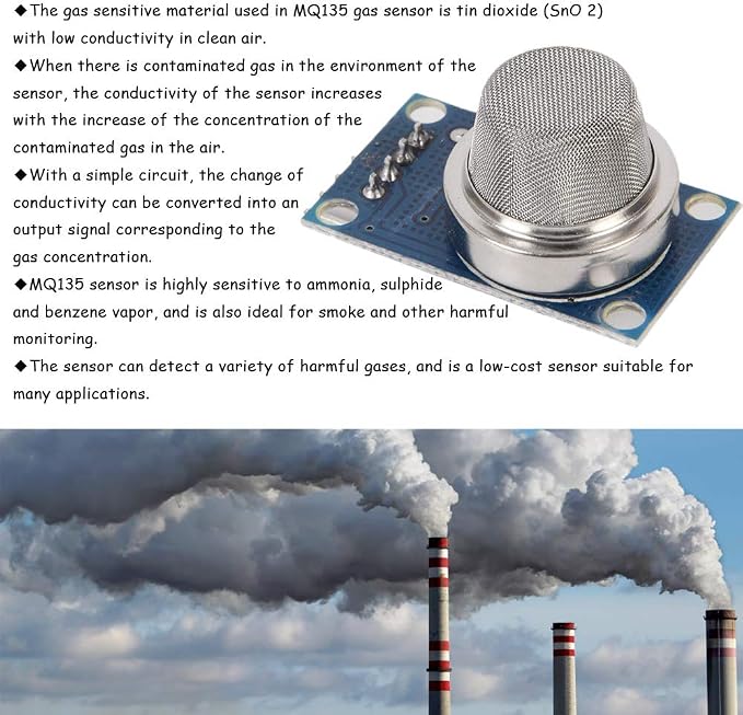 Ximimark 3Pcs MQ135 MQ-135 Air Quality Sensor Hazardous Gas Detection Module - Image 3