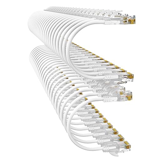 Cat6a Patch Cables 0.5ft Slim, Cat6 Ethernet Patch Cable Pure Copper, Flexible by 10Gsupxsel