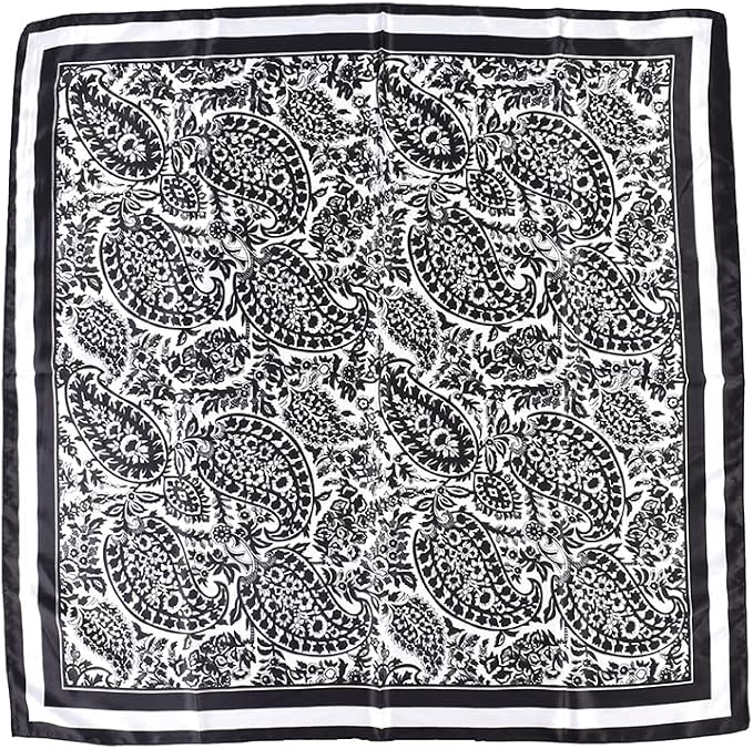 4Pcs Silk Head Scarves for Women Satin Hair Scarf 35”Large Square Bandana Silk - Image 3