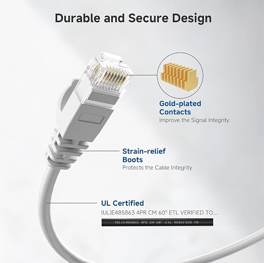 Cable Matters 10Gbps Snagless Cat 6 Ethernet Cable - 10ft - Image 5