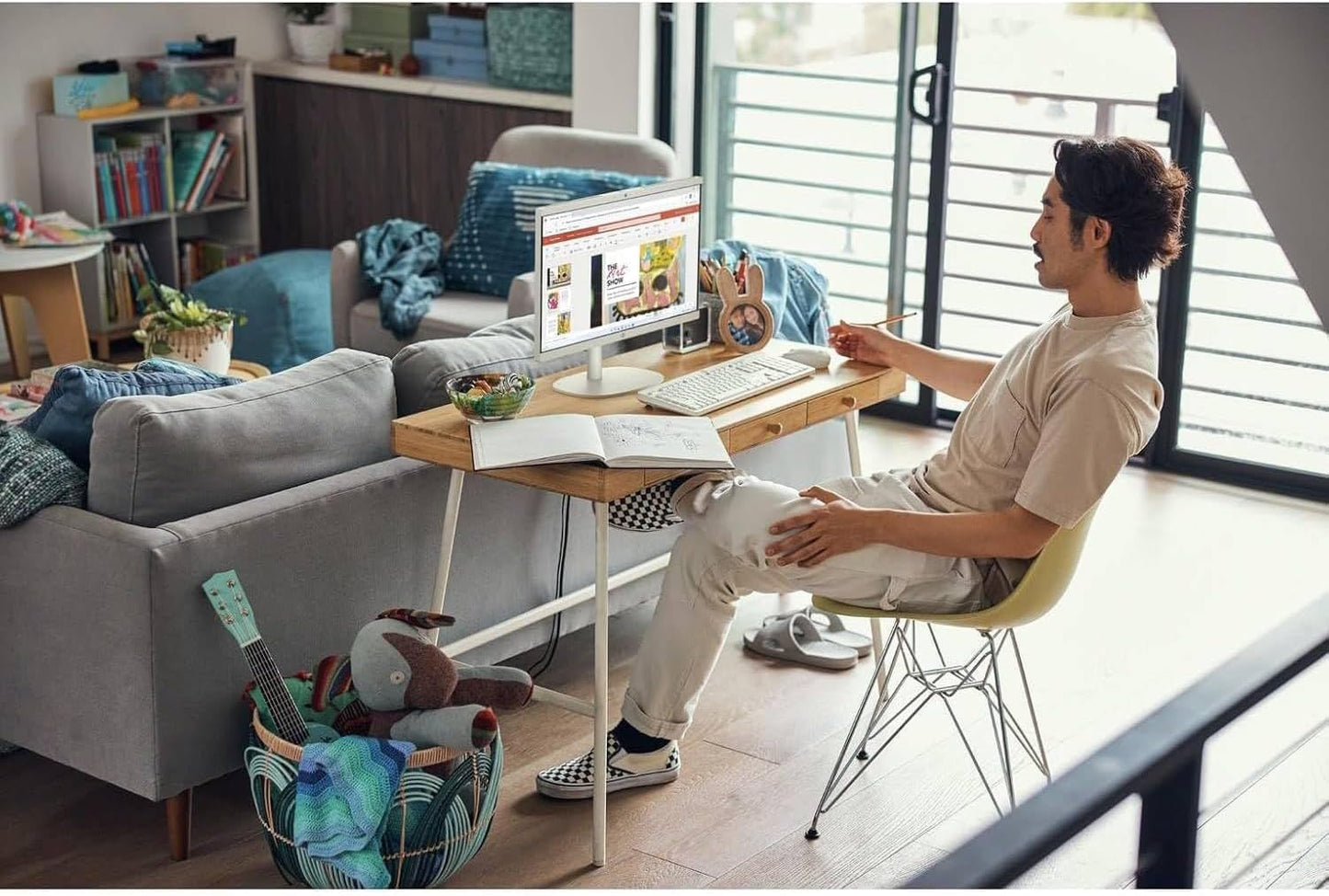 HP 2025 New 22 Inch All-in-One Desktop Computer • 20GB RAM • 512GB PCIe SSD • Intel CPU • Ultra-Quiet Design • Microsoft Office Trial • Wi-Fi 6 • White KB & Mouse • WOWPC Recovery USB • Windows 11