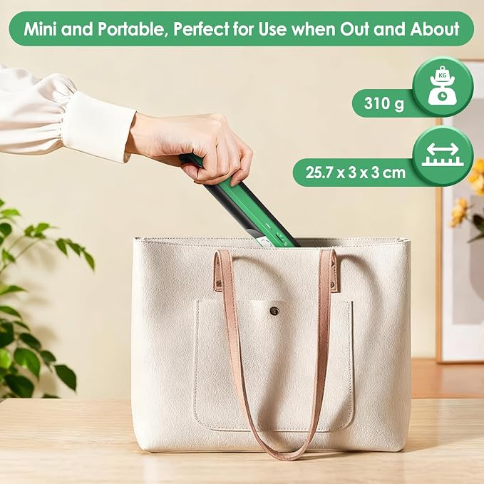 Portable Handheld Scanner A4, 900 DPI Document & Photo Scanner Green, Mobile - Image 3