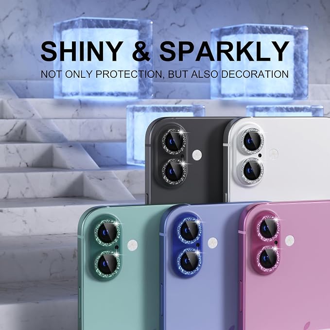 Choiche Compatible for iPhone 16 /iPhone 16 Plus Camera Lens Protector Bling - Image 7