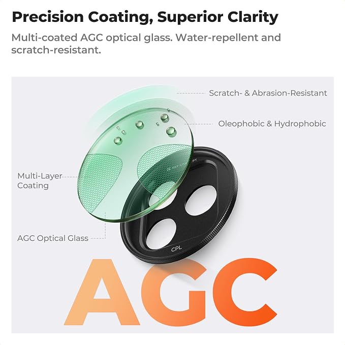 K&F CONCEPT FA301 Snap-On CPL Filter - Image 6