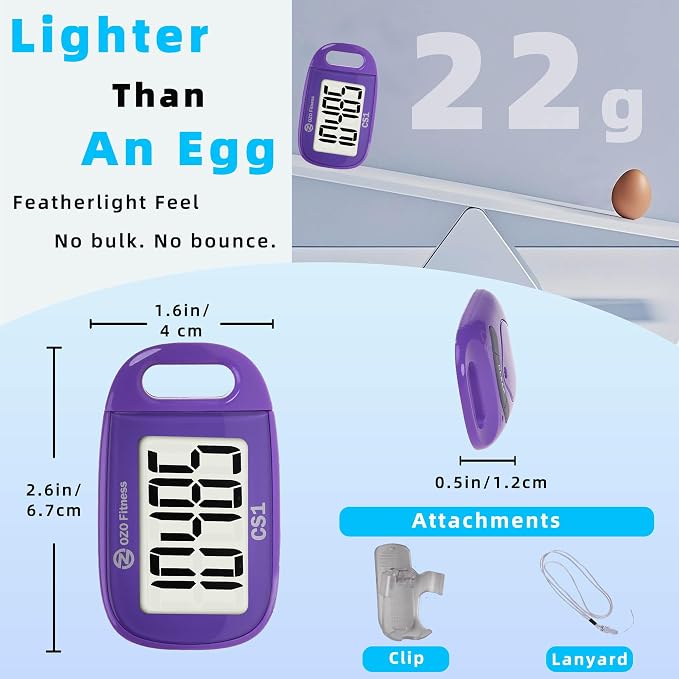 Clip-on 3D Pedometer for Walking Steps Counter - Image 3