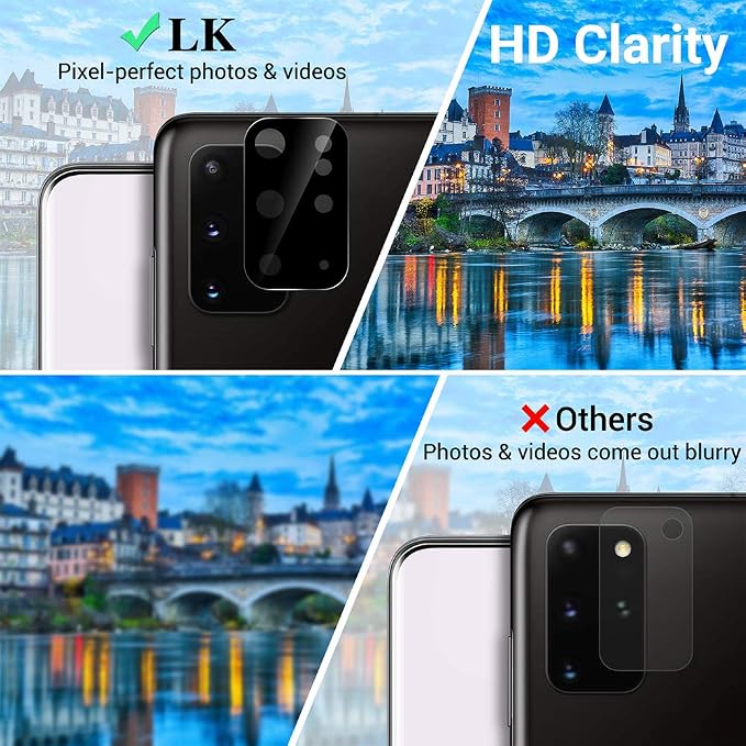 LK 4 Pack 2 Pack Screen Protector + 2 Pack Camera Lens Protector - Image 4