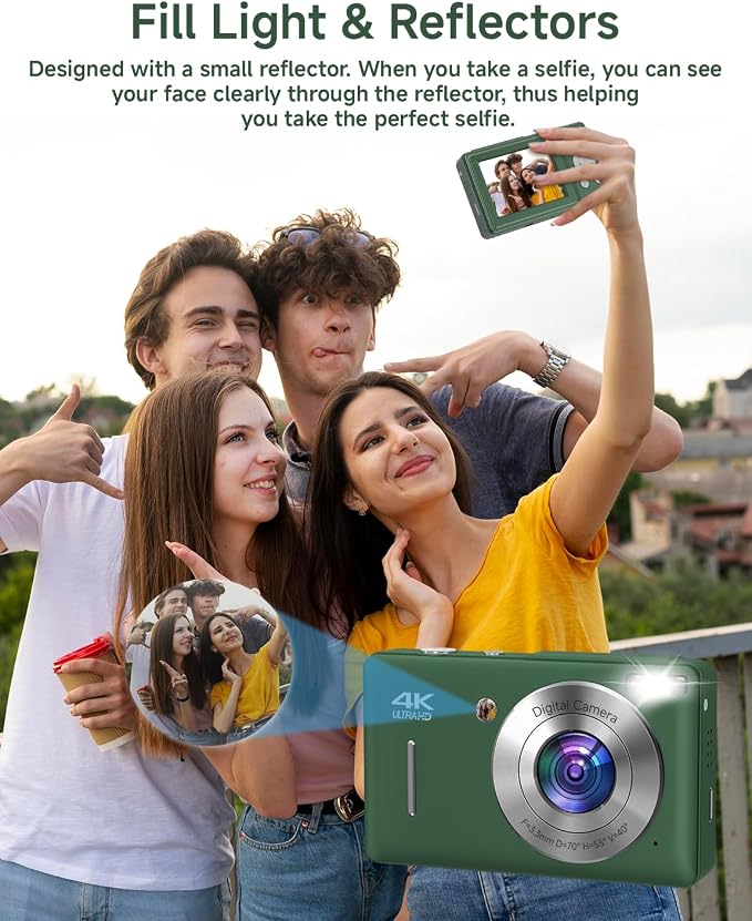 Digital Camera for Kids, FHD 1080P 44MP Point and Shoot Digital Camera - Image 3