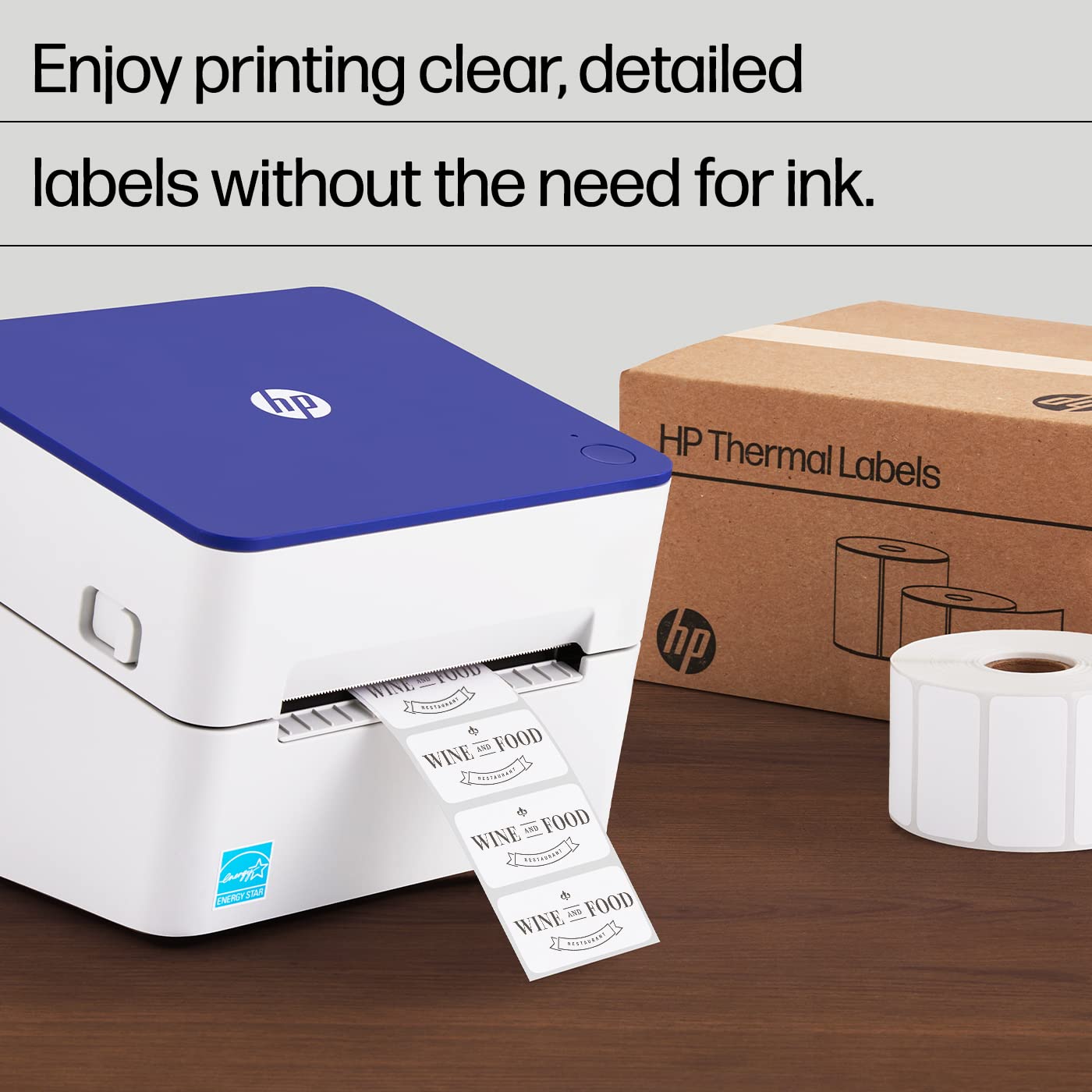 HP 2x1 Direct Thermal Shipping Labels, 2 Rolls, 1375 Sheets per Roll, Multipurpose White Labels for Personal or Business Use, Compatible with HP and Other Thermal Printers