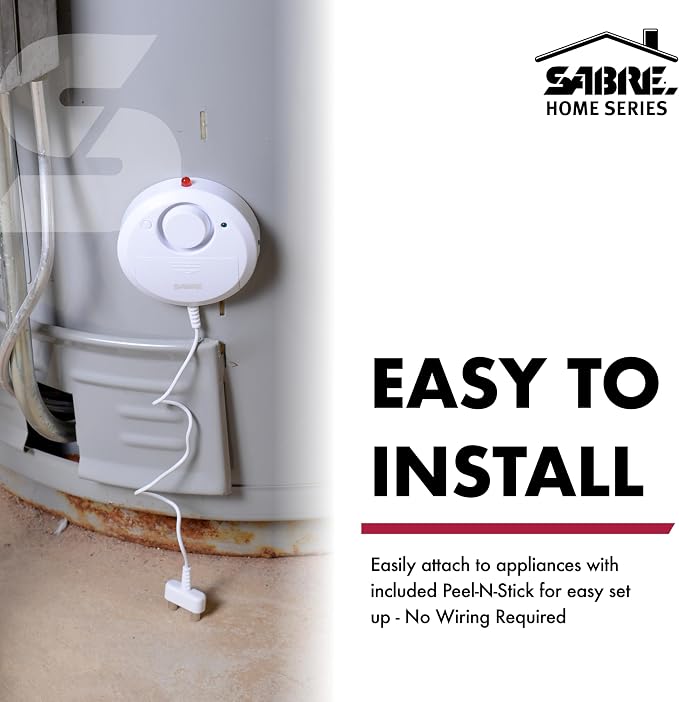 SABRE Water Leakage Alarm, 110 dB Alarm, Audible Up to 1, All Direction Water - Image 3