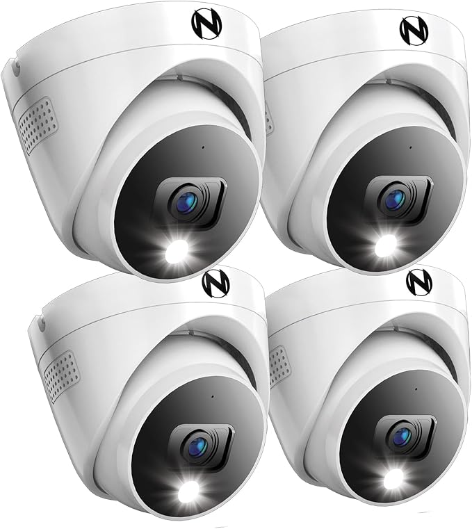 Night Owl Add On Wired 2K HD Indoor/Outdoor Deterrence Dome Cameras by NightOwl