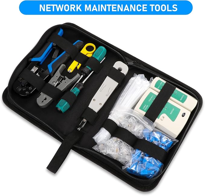 RJ45 Crimp Tool Kit for Cat5 Cat5e Cat6, Ethernet Crimper Toolkit - Image 6