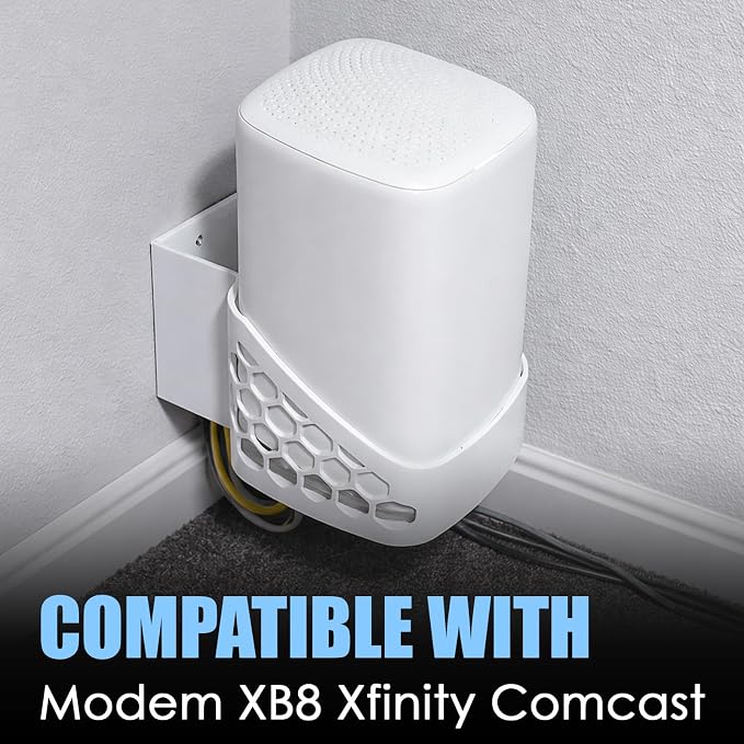 Modem Wall Mount Fit for Xfinity Comcast XB8 Router WiFi – White Wall Mount - Image 5