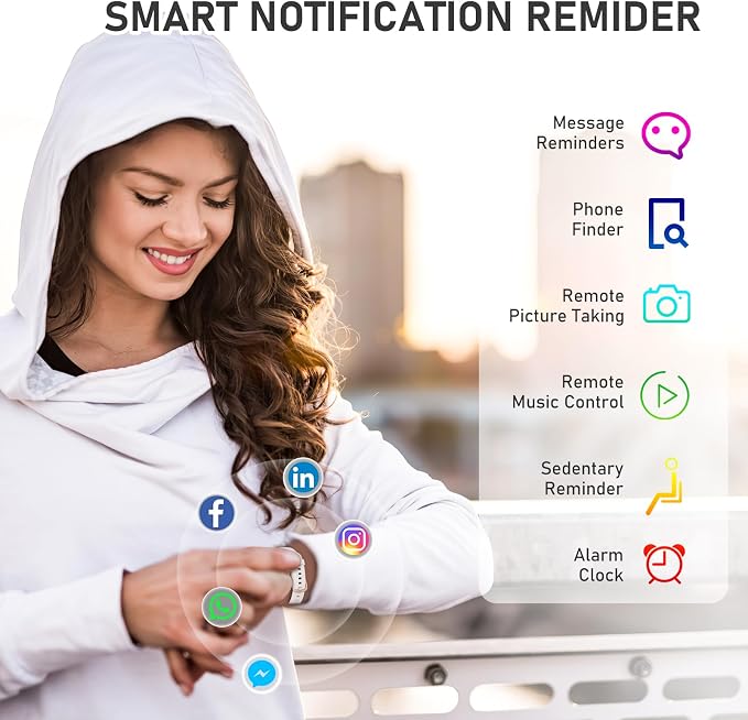 Fitness Tracker with 24/7Heart Rate, Blood Pressure, Sleep Tracking, Activity - Image 7