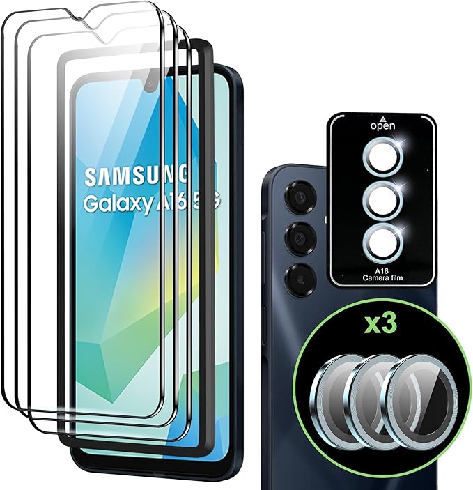 for Samsumg Galaxy A16 5G/4G Screen Protector Ultra HD Tempered Glass flim by Suttkue
