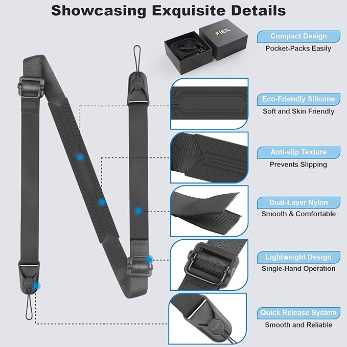 FIEIL Adjustable Camera Strap, Universal Camera Strap - Image 2