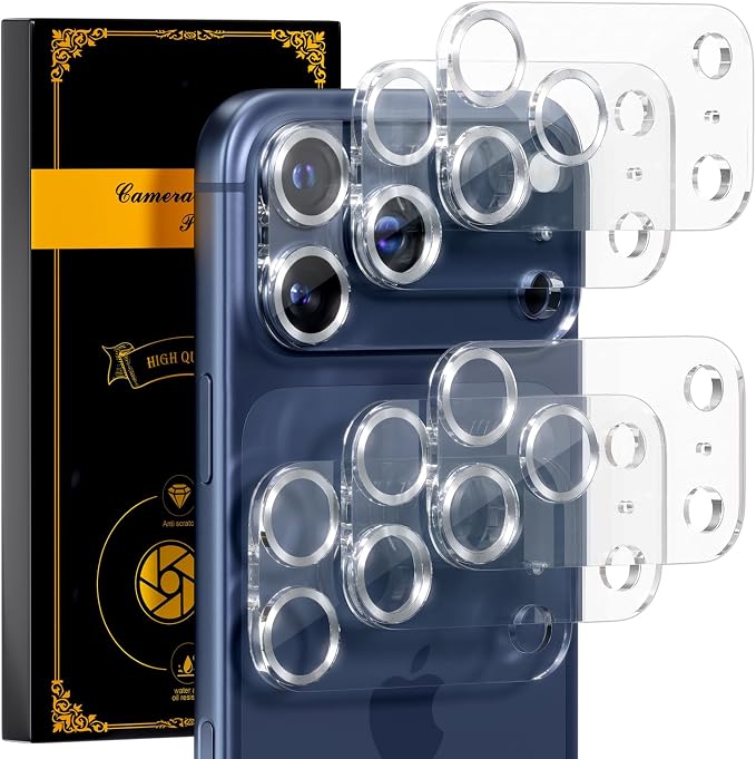 for 6 Pack iPhone 17 Pro Max Camera Lens Protector 9H Tempered Glass Camera by Beuxece