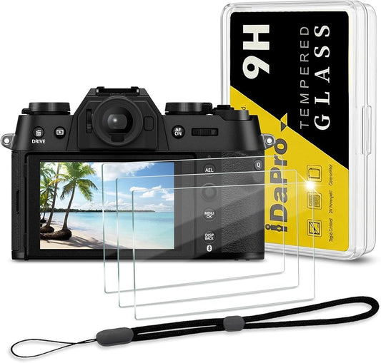 iDaPro Screen Protector for Fujifilm X-T50 Fuji XT50 + Hand Lanyard, Tempered by ScreenProtectorExpert